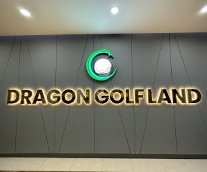 Bảng hiệu chữ Inox sáng chân DRAGONGOLFLAND