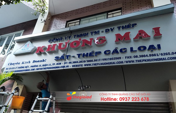 bảng hiệu alu chữ nổi