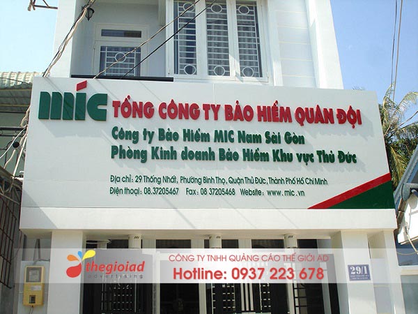 bảng hiệu quảng cáo công ty