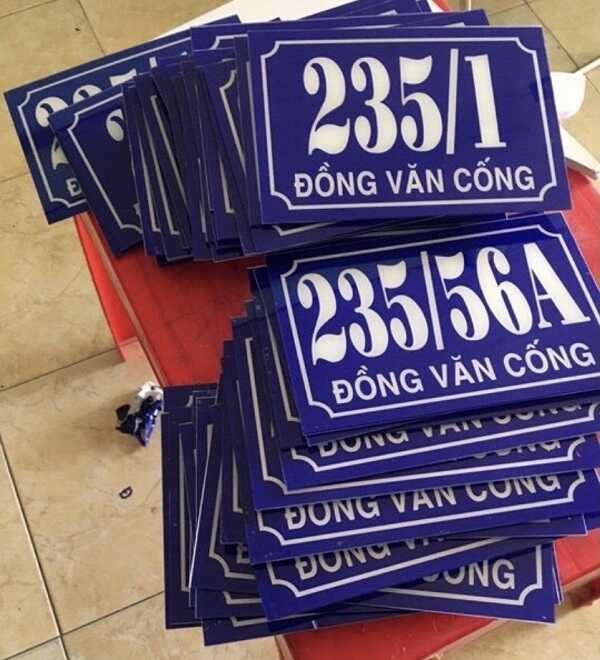 bảng số nhà in uv