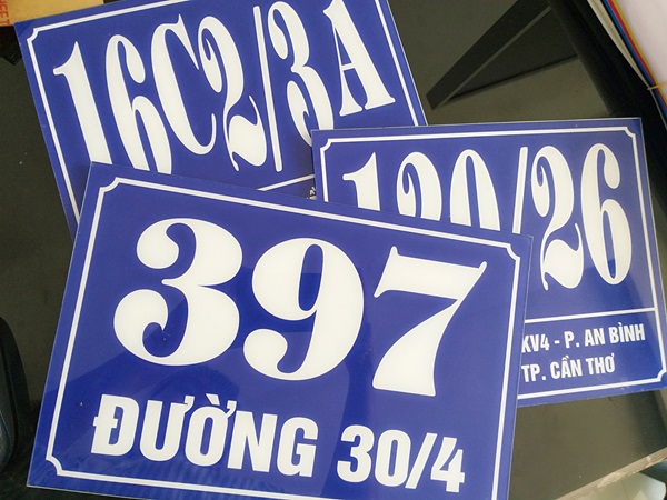 bảng số nhà mica