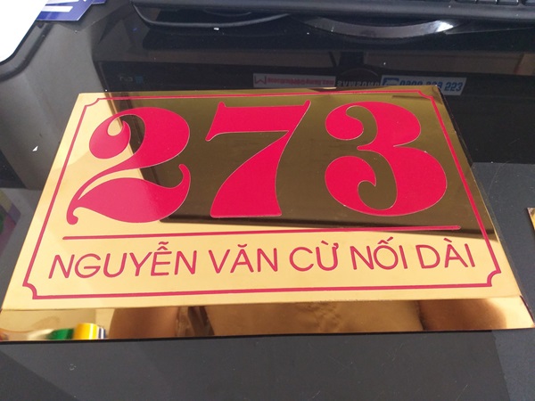 bảng số nhà inox