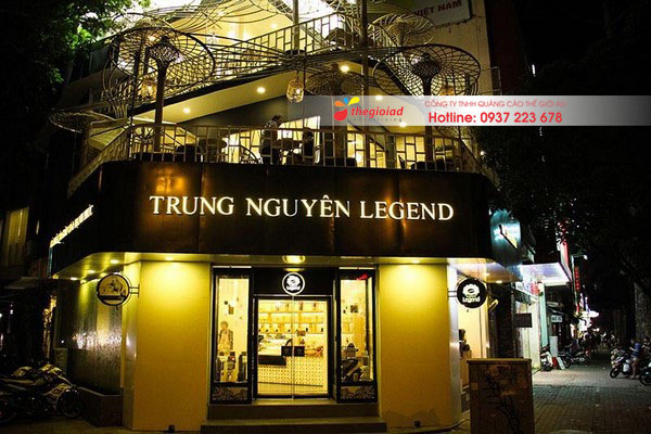 bảng hiệu cà phê trung nguyên