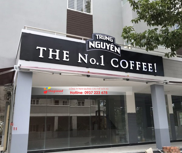 bảng hiệu cà phê trung nguyên