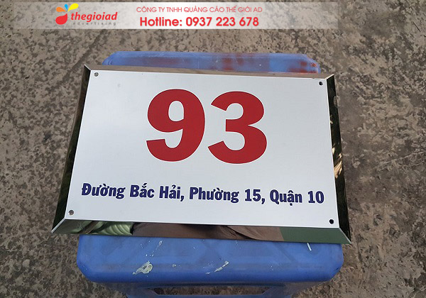 biển số nhà inox