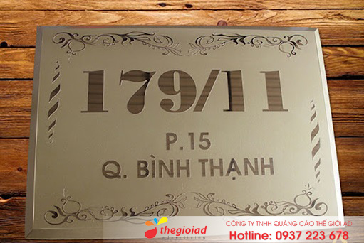 biển số nhà inox