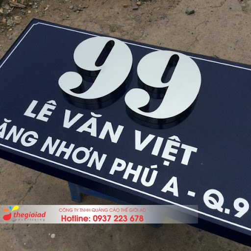 biển số nhà inox