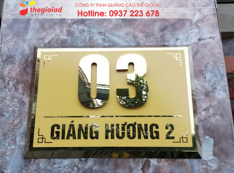 bảng số nhà inox đẹp