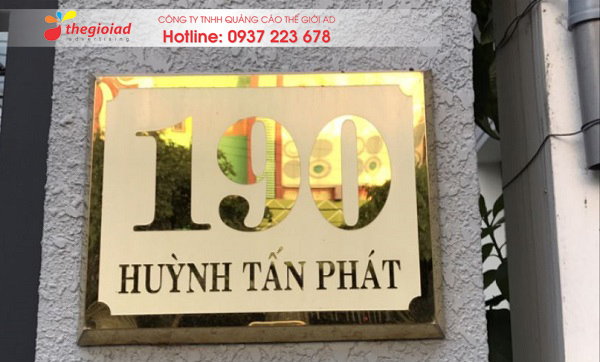 bảng số nhà inox đẹp