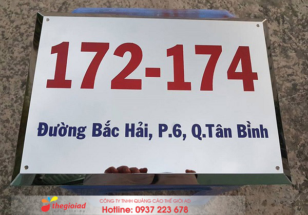 biển số nhà inox