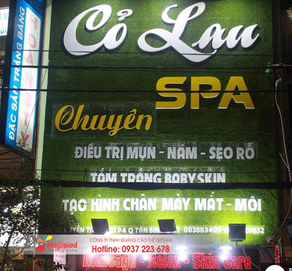 bảng hiệu spa chữ mica